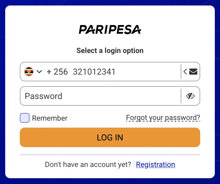 PariPesa Uganda Login Guide